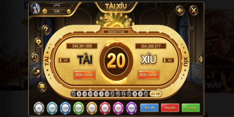 Khi hết thời gian, hệ thống tự động lắc xí ngầu